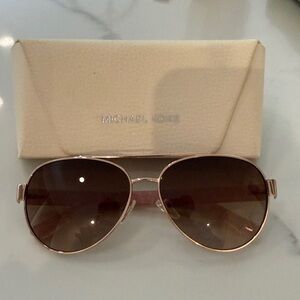 Michael Kors Gold Aviator Sunglasses